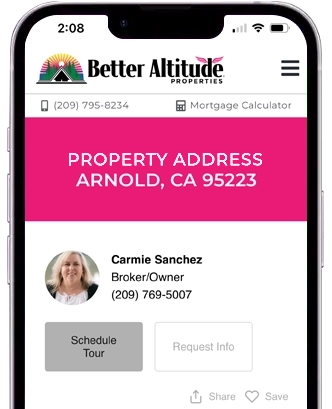 mobile-view of scheduling a property tour