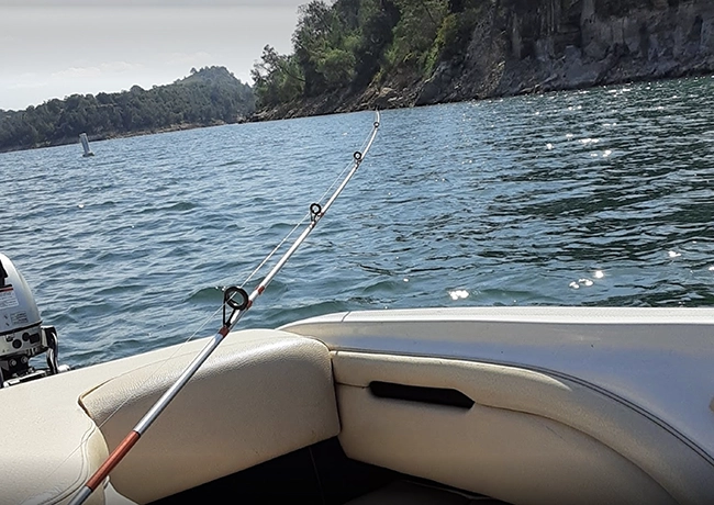 fishing on Lake Camanche in Wallace CA